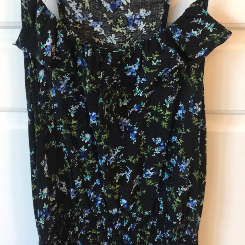 Black Floral Mini Dress - Picture 4 of 6